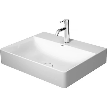 Duravit Handwaschbecken DuraSquare 60 Cm Geschliffen Hahnloch & Überlauf 3 Duravit Handwaschbecken DuraSquare 60 Cm Geschliffen Hahnloch & Überlauf
