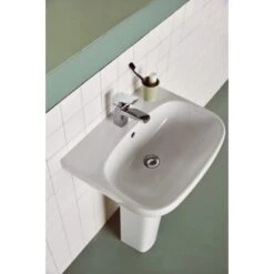 Ideal Standard Waschtisch I.life A 55x44 Cm 1 Hahnloch Mit Überlauf Weiß -Badezimmerprodukte Geschäft 9802893 3049 10