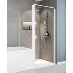 Schulte Sunny Drehtür Mit Verkürzter Seitenwand Echtglas Klar Alpinweiß 16 Schulte Sunny Drehtür Mit Verkürzter Seitenwand Echtglas Klar Alpinweiß -Badezimmerprodukte Geschäft 984679 2053 1