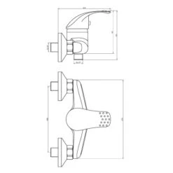 Eisl ROMA Duscharmatur Chrom -Badezimmerprodukte Geschäft armaturromachrom Zeichnung