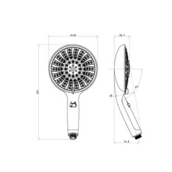 Eisl Handbrause Cool Chrom -Badezimmerprodukte Geschäft dbrausecoolchrom Zeichnung 1