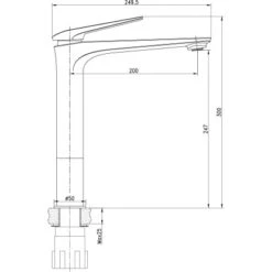 AquaSu Einhebelmischer Waschbeckenarmatur Orva Hohe Ausführung Bronze 5 AquaSu Einhebelmischer Waschbeckenarmatur Orva Hohe Ausführung Bronze -Badezimmerprodukte Geschäft masszeichnung 770064 sz 10