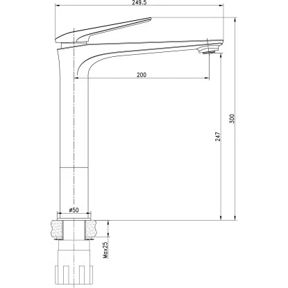 AquaSu Einhebelmischer Waschbeckenarmatur Orva Hohe Ausführung Bronze 4 AquaSu Einhebelmischer Waschbeckenarmatur Orva Hohe Ausführung Bronze – Bild 2