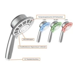 Eisl YLLUMI LED-Handbrause Chrom -Badezimmerprodukte Geschäft seyllumifarbwechselchrom 8